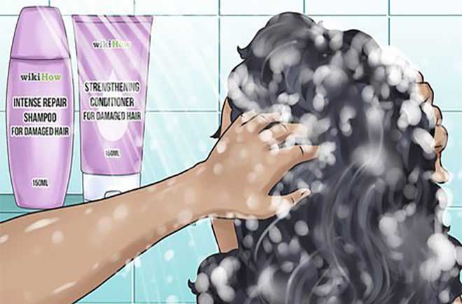 آموزش فرکردن مو های آسیب دیده از رنگ و دکلره به روش ماه سرا