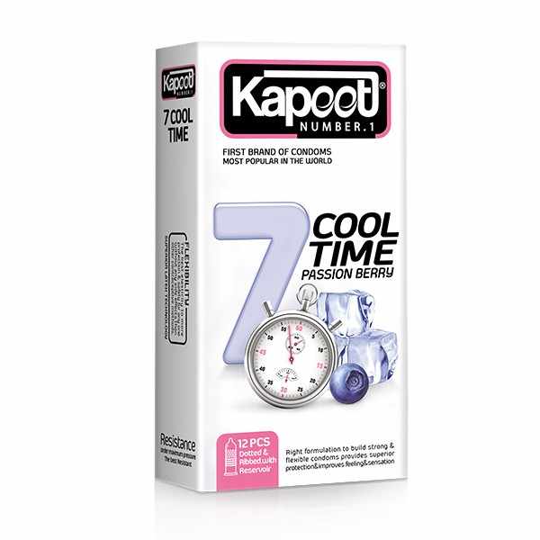 کاندوم هفت کاره سرد تاخیری و میوه ای کاپوت مدل 7cool Time