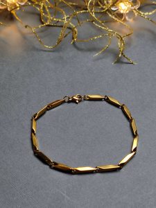 دستبند کبریتی طلایی استیل